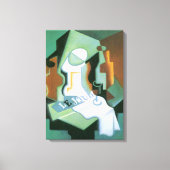 Fles and Fruit Dish door Juan Gris,  Cubisme Canvas Afdruk (Voorkant)