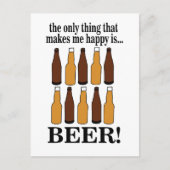 Fles bier Grappig bier Briefkaart (Voorkant)