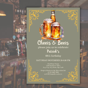 Fles bierglas 40ste verjaardag Proost en Bier Kaart