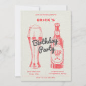 Fles en bierfeest kaart (Voorkant)