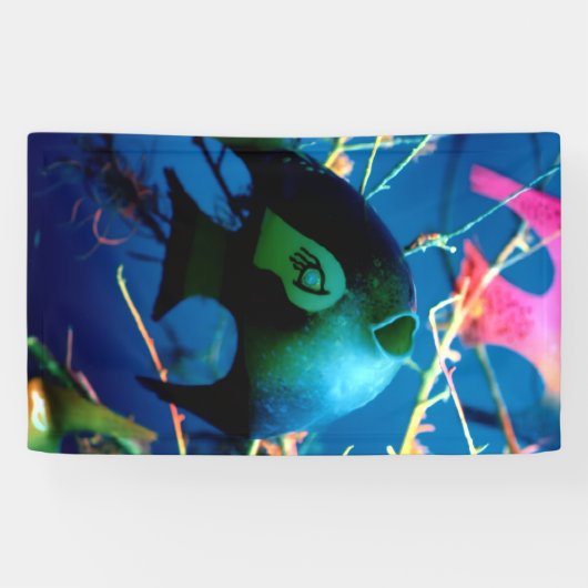 Fles Fish Gibney Het Museum Zazzle Banner (Horizontaal)