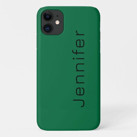 Fles Groene Stevige Kleur | Minimalistische naam Case-Mate iPhone Case (Achterkant)