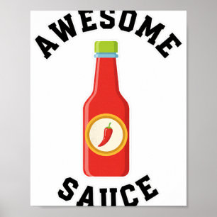 Fles Kip Awesome Saus Poster
