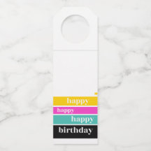Fles Label "Happy Birthday"