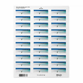 Fles met bericht op tropisch strand etiket (Full Sheet)