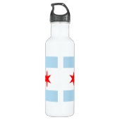 fles met Chicago Flag Liberty (Achterkant)