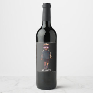Fles met GEEN GRENZEN Wijn Etiket