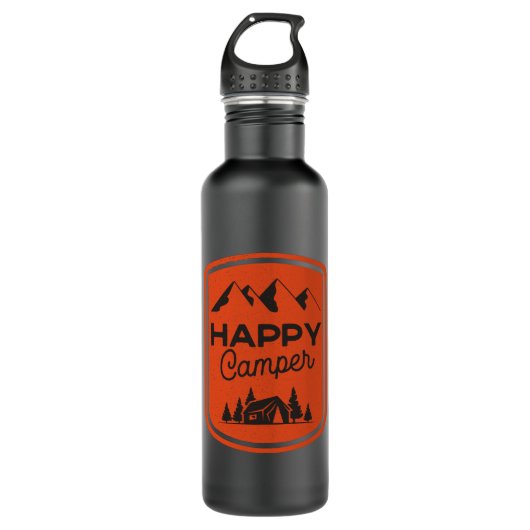 Fles met Happy Camper Water (Voorkant)