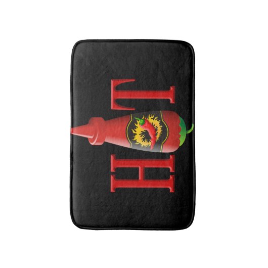 Fles met hete saus badmat (Voorkant Verticaal)