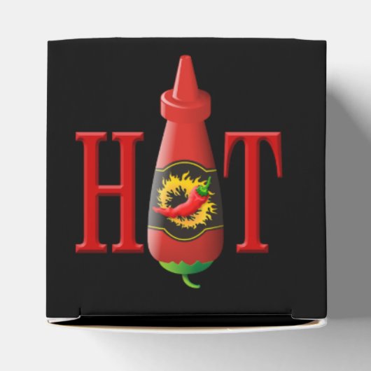 Fles met hete saus bedankdoosjes (Bovenkant)