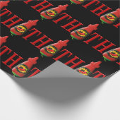 Fles met hete saus cadeaupapier (Hoek)