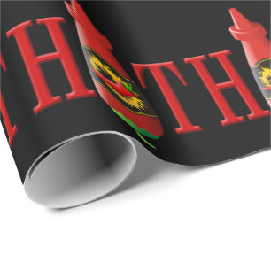 Fles met hete saus cadeaupapier