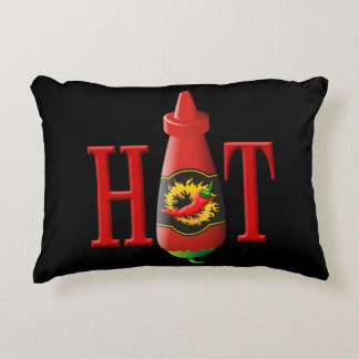 Fles met hete saus decoratief kussen