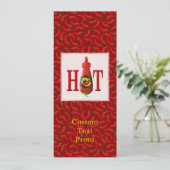 Fles met hete saus kaart (Staand voorkant)