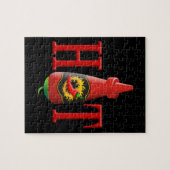 Fles met hete saus legpuzzel (Horizontaal)