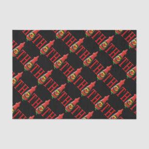 Fles met hete saus tissuepapier