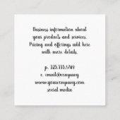 Fles nagellak | Nagelstylist Vierkante Visitekaartje (Achterkant)