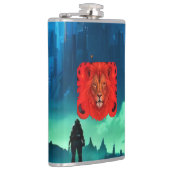 Fles omwikkeld met vinyl heupfles (Rechts)