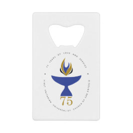 Fles openen met Logo Kredietkaart Flessenopener