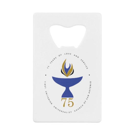 Fles openen met Logo Kredietkaart Flessenopener (Voorkant)