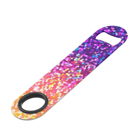 Fles Opener Glitter Grafisch Speed Flessenopener (Voorkant Gekanteld)