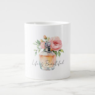 Fles Pretty Peach Roses Parfum Extra Grote Beker