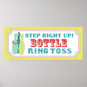 Fles Ring Toss Sign for Carnival Circus Birthday Poster (Voorkant)