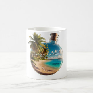 Fles Souvenir Guadeloupe: Tropisch Strand Koffiemok