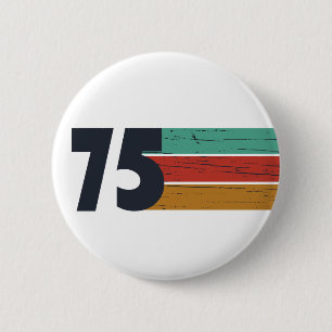 Fles uit 1975 vintage verjaardagsfeestje ronde button 5,7 cm