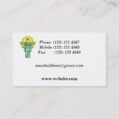 Fles van olijfolie visitekaartje (Achterkant)