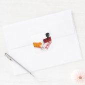 Fles van pillen en een FDA-goedgekeurd rubberstemp Vierkante Sticker (Envelop)