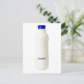 Fles van verse melk briefkaart (Staand voorkant)