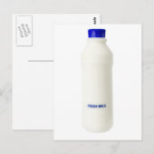 Fles van verse melk briefkaart (Voorkant / Achterkant)