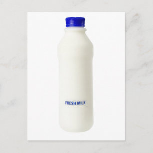 Fles van verse melk briefkaart