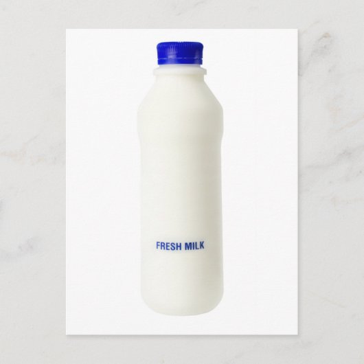 Fles van verse melk briefkaart (Voorkant)