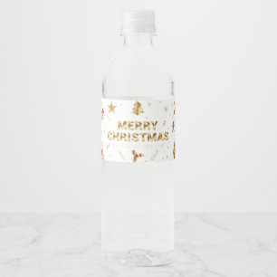 Fles voor Kerstmis Waterfles Etiket