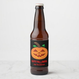 Fleset voor Happy Halloween Pumpkin Beer Bier Etiket