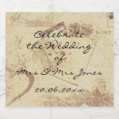 Flesetiketten voor mousserende wijn (of wijn) - vi sparkling wijnetiket (Enkel label)