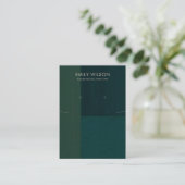 FLESGROENE KLEURBLOK KETTING OORBEL DISPLAY VISITEKAARTJE (Staand voorkant)