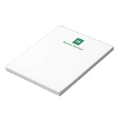 Flesgroene moderne chic trendy monogramnaam  notitieblok (Gedraaid)