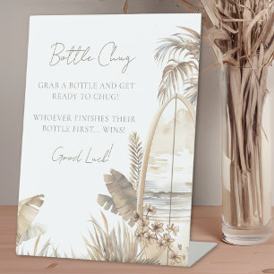 Flesje leegdrinken Strand Baby Shower Reclamebord Met Voetstuk
