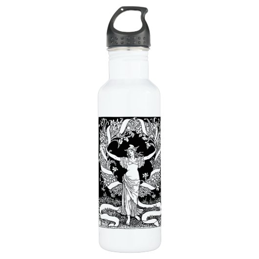 flesje met aardewater waterfles (Voorkant)