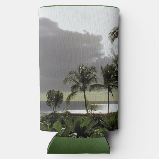 FLESKOELER/PALMBOMEN EN ZILVERACHTIGE OCEAAN BIJ S (Achterkant)