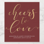 Fleslabel voor Fancy weddenschap Wijn Etiket (Enkel label)