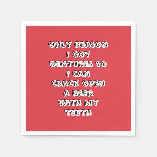 Flesopenende tanden Servetten (Voorkant)