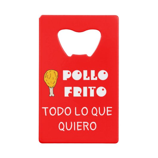 flesopener kippenpootje kredietkaart flessenopener (Voorkant)