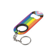 Flesopener - LGBTQIA+ vlag Mini Flessenopener (Achterkant Gekanteld)
