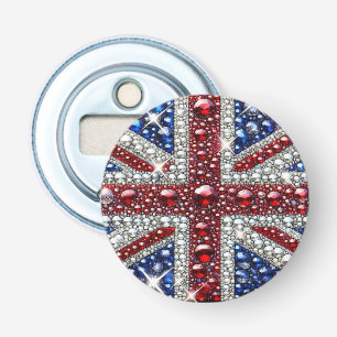 Flesopener met British Colours Design Button Flesopener