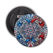 Flesopener met Franse kleuren Design Button Flesopener (Voorkant)