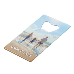 Flesopener met gepersonaliseerde tekst voor famili kredietkaart flessenopener